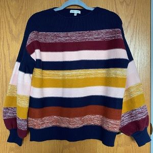 Bell-sleeve, on trend, striped sweater